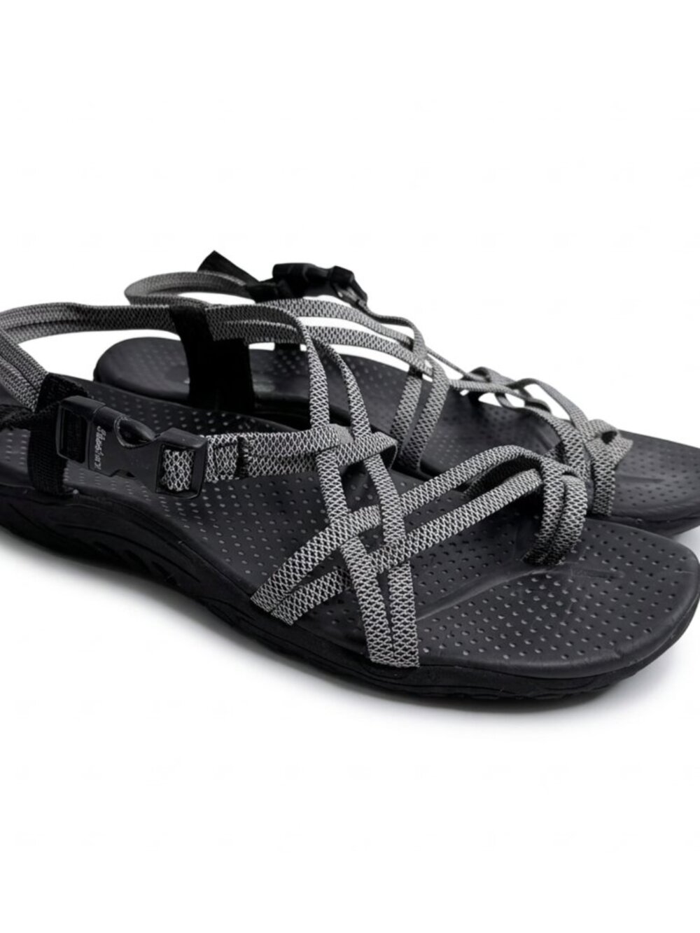 Skechers Outdoor Lifestyle Women's Strappy Sport Sandals Black Gray Size 10
